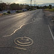 Graffiti seen in Moab, Utah