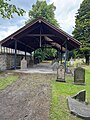 The protective shelter at the cemetery's southern wall