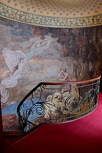 Stair hall fresco