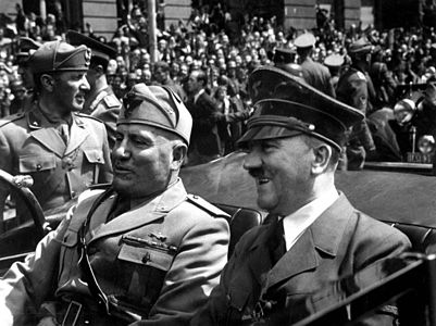 Hitler and Mussolini at History of Italy, by Eva Braun