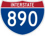 I-890 marker