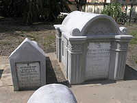 Tombstones at the Penang Jewish Cemetery