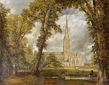 John Constable, Katedrala u Salisburyju s biskupskog posjeda, 1823.