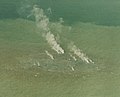 Steaming pumice over the sea surface in 19 March, 1984