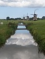 Leidschendam, three windmills (the Molendriegang) from the Stompwijkseweg