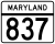 Maryland Route 837 marker