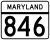 Maryland Route 846 marker