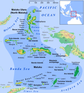Carte des Moluques.