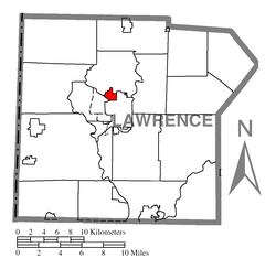 Location in Lawrence County