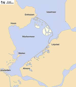 The Marker-Wadden project featuring several small islands
