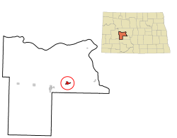 Location of Hazen, North Dakota