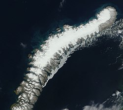 Nasa-Satellietbeeld van Sewerni-eiland