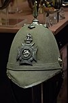Home Service helmet of the 1st Volunteer Battalion Northumberland Fusiliers, 1883-1893.