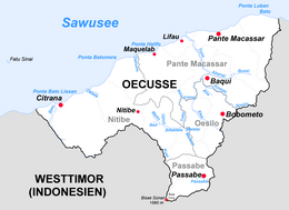 Distretto di Oecusse – Mappa