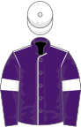 Purple, White seams, armlets and cap