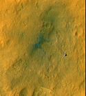 Curiosity's First Tracks viewed by HiRISE (MRO) (September 6, 2012).