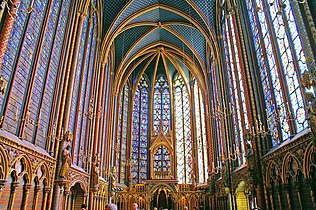 La Sainte-Chapelle, Paris (gothique rayonnant).