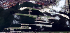 Vue Satellite de IJmuiden en 2021.