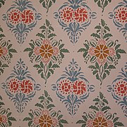 Close up of the "Gästgivars-wallpaper"