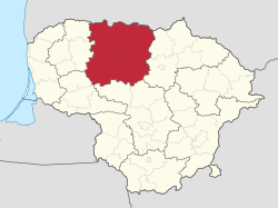 Location of Šiauliai County