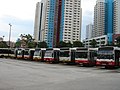 Old Buses in the Old Bukit Panjang Bus Interchange.