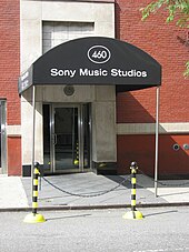 Entrance to Sony Music Studios