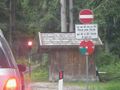 Traffic lights in the Antholz Valley on the Italian side