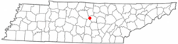 Location of Liberty, Tennessee