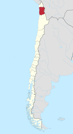 塔拉帕卡大区在智利的位置