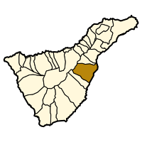 Localisation de Güímar dans l'île de Tenerife.