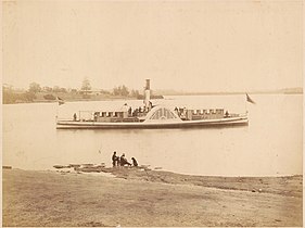 The 1865 paddle-steamer Adelaide (later Swan), the Parramatta River Steam Company's main ferry