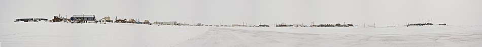 Panorama of Tuktoyaktuk - Year: 2010 (From ice road to Inuvik)
