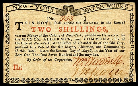 Currency of the Province of New York at Early American currency, by the Province of New York
