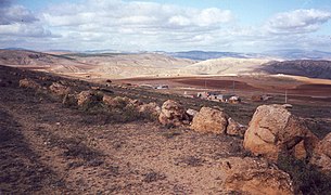 Tell méridional sur les hauteurs de Ksar Sbahi, vue en direction du Nord