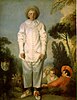 Antoine Watteau: Gilles (or Pierrot) and Four Other Characters of the Commedia dell'arte, c. 1718. Musée du Louvre, Paris.