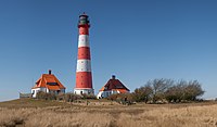 Leuchtturm Westerheversand (Blickrichtung nach Westen)