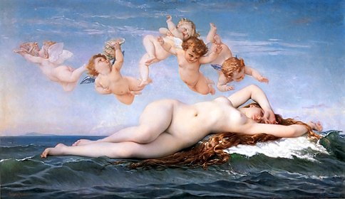 The Birth of Venus by Alexandre Cabanel, 1863 (Musée d'Orsay, Paris).