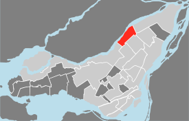 Montreal North location on the Island of Montreal.