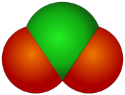 modello tridimensionale del diossido di cloro