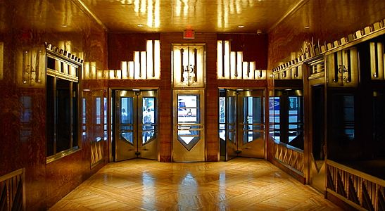 Lobby of the Chrysler Building in New York City, by William Van Alen (1930)