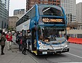 Community Transit double-decker bus in Downtown Seattle