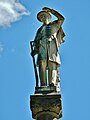 Close-up of the statue honoring Confederate dead in Cuthbert's Main Square.