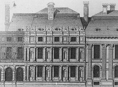 Plan for Bulant Pavilion at the Tuileries Palace by Jean Bullant (1564)