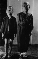 Elder sister and younger brother who suffered radiation disease. The brother died in 1949 and the sister in 1965.