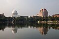 General Post Office and Reserve Bank of India building from across Lal Dighi