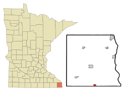 Location of Eitzen, Minnesota