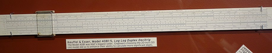 High-precision extra-length engineering slide rule 4081-5