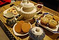 Image 33Tea, biscuits, jam and cakes. Tea is the most popular beverage in the UK. (from Culture of the United Kingdom)