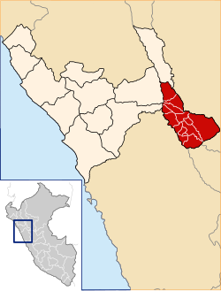 Location of Pataz in La Libertad Region