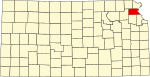 State map highlighting Atchison County